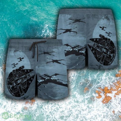 Millennium Falcon Star Wars Exotic Aloha Hawaiian Shirt And Short Combo Gift For Fans - Millennium Falcon SW Hawaiian Shirt_5