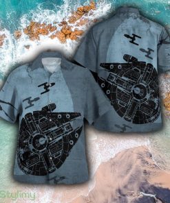 Millennium Falcon Star Wars Exotic Aloha Hawaiian Shirt And Short Combo Gift For Fans - Millennium Falcon SW Hawaiian Shirt_1