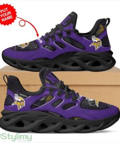 Minnesota Vikings Custom Name Personalized Max Soul Sneakers Running Sports Shoes For Men Women Product Photo 2