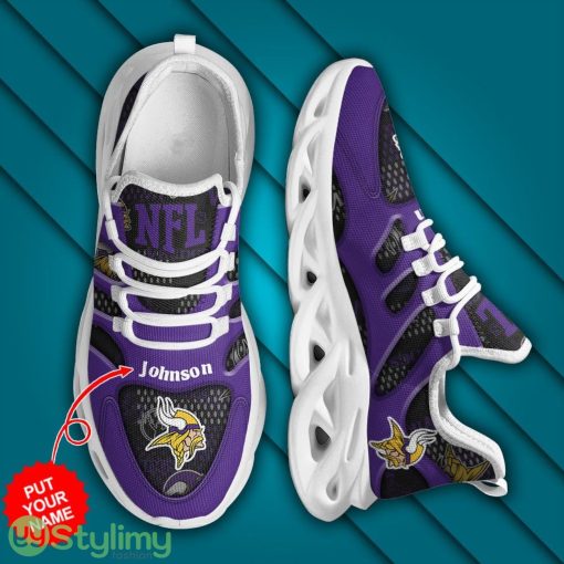 Minnesota Vikings Custom Name Personalized Max Soul Sneakers Running Sports Shoes For Men Women