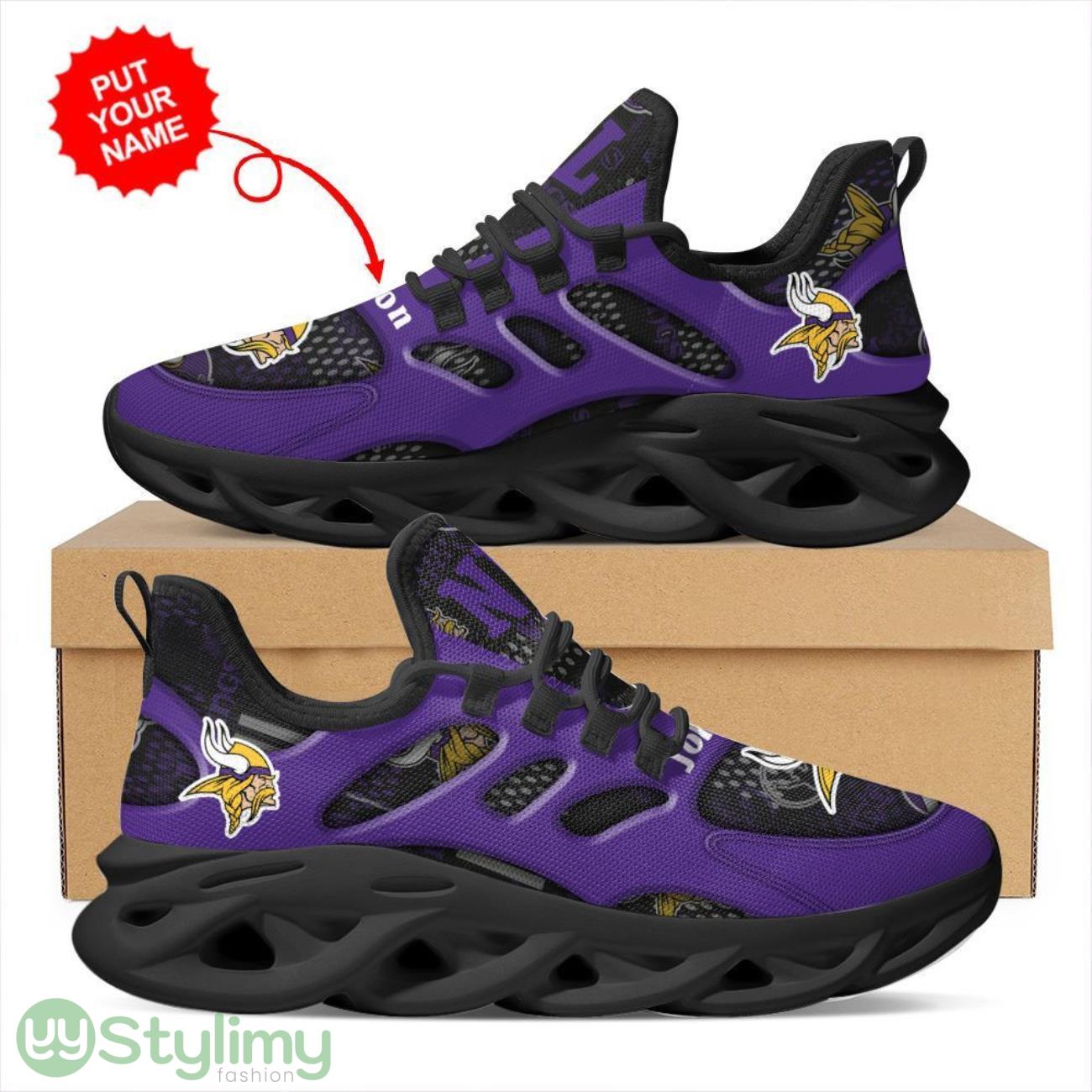 Minnesota Vikings Custom Name Personalized Max Soul Sneakers Running Sports Shoes For Men Women 7 Minnesota Vikings Custom Name Personalized Max Soul Sneakers Running Sports Shoes For Men Women Product Photo 1