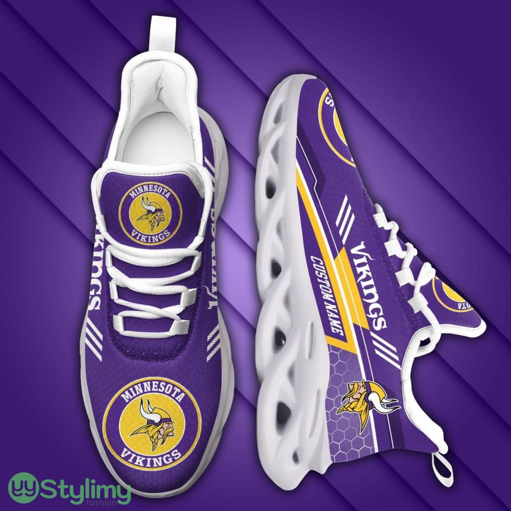 Minnesota Vikings Logo Custom Name Pattern In Purple 3D Max Soul Sneaker Shoes 2 Minnesota Vikings Logo Custom Name Pattern In Purple 3D Max Soul Sneaker Shoes - Minnesota Vikings Logo Custom Name Pattern In Purple 3D Max Soul Sneaker Shoes_2