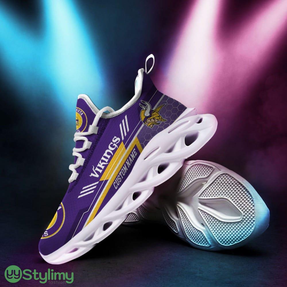 Minnesota Vikings Logo Custom Name Pattern In Purple 3D Max Soul Sneaker Shoes 3 Minnesota Vikings Logo Custom Name Pattern In Purple 3D Max Soul Sneaker Shoes - Minnesota Vikings Logo Custom Name Pattern In Purple 3D Max Soul Sneaker Shoes_3
