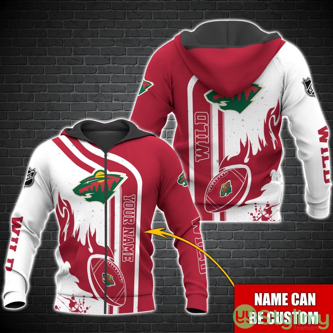 Minnesota Wild NHL Custom Name 3D Hoodie All Over Printed 2 Minnesota Wild NHL Custom Name 3D Hoodie All Over Printed Product Photo 2