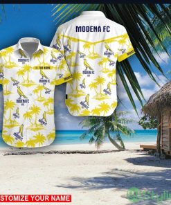 Modena F.C Custom Name 3D Hawaii Shirt Coconut Pattern Beach Shirt Product Photo 1