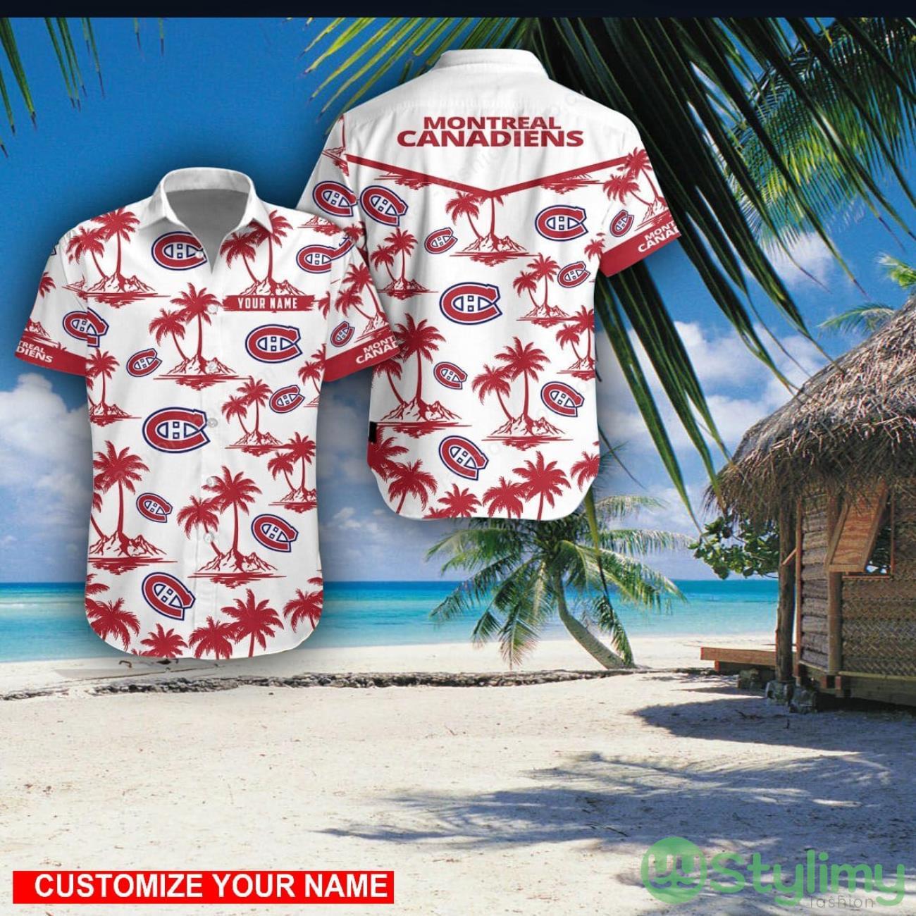Montreal Canadiens Custom Name 3D Hawaii Shirt Coconut Pattern Beach Shirt 2 Montreal Canadiens Custom Name 3D Hawaii Shirt Coconut Pattern Beach Shirt Product Photo 1