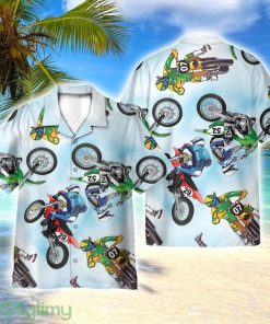 Motocross Short Sleeve Shirts 3D Hawaiian Shirt All Over Printed Product Photo 1