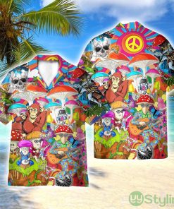 Mushroom Hippie 3D Printed Beach Shirt Men Women Hawaiian Shirt Product Photo 1