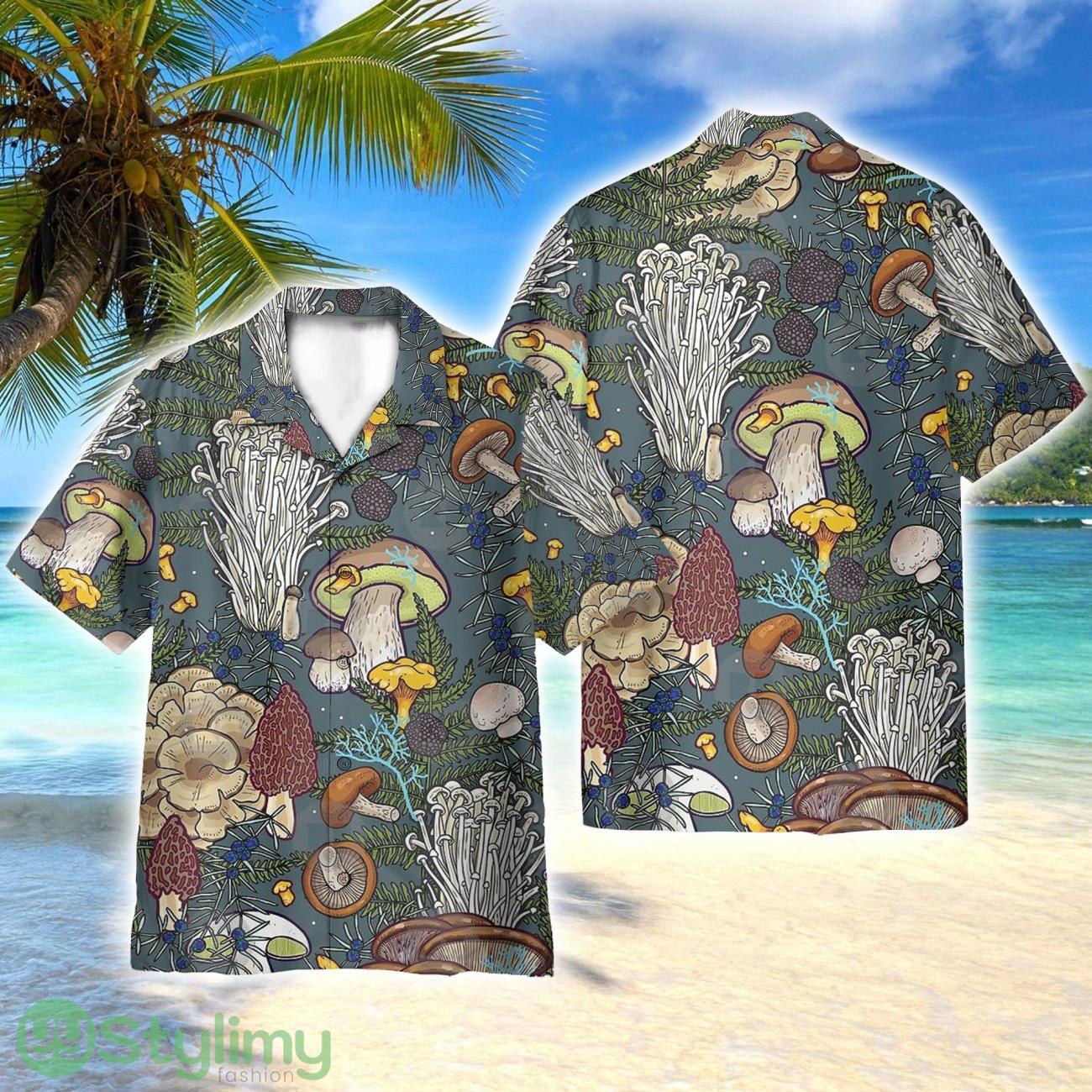 Mushroom Tropical Pattern 3D Hawaiian Shirt All Over Printed 2 Mushroom Tropical Pattern 3D Hawaiian Shirt All Over Printed Product Photo 1