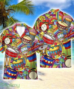 Music Peace Love Drums Hippie 3D Hawaiian Shirt All Over Printed Product Photo 1