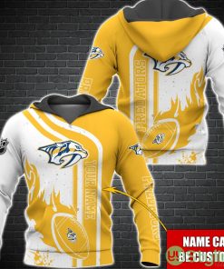 Nashville Predators NHL Custom Name 3D Hoodie All Over Printed Product Photo 1