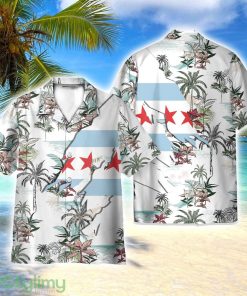 Navy Chicago Short Sleeve Shirts 3D Hawaiian Shirt All Over Printed Product Photo 1