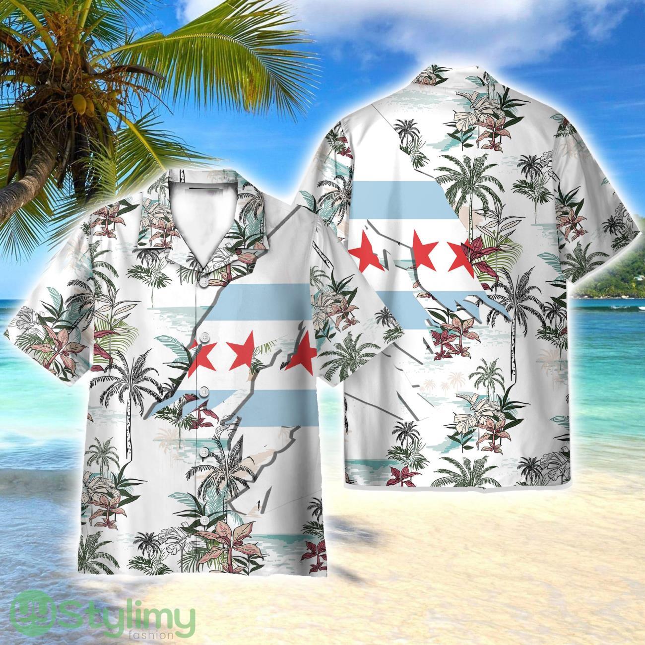Navy Chicago Short Sleeve Shirts 3D Hawaiian Shirt All Over Printed 2 Navy Chicago Short Sleeve Shirts 3D Hawaiian Shirt All Over Printed Product Photo 1