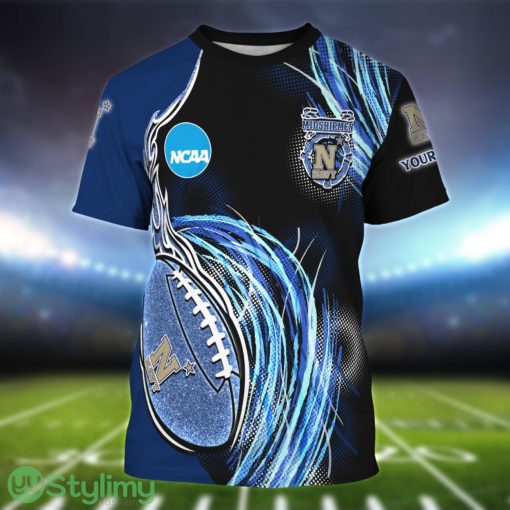 Navy Midshipmen Personalized Name Sport 3D T-Shirt Product Photo 1