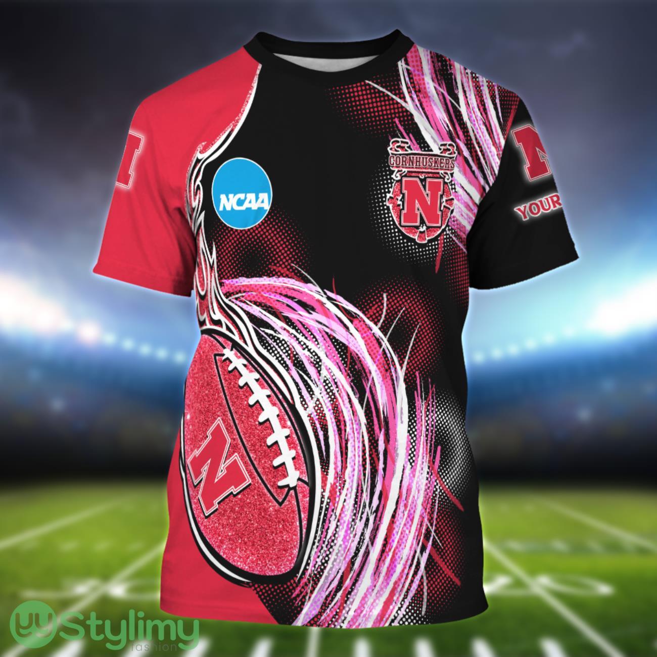 Nebraska Cornhuskers Personalized Name Sport 3D T-Shirt 1 Nebraska Cornhuskers Personalized Name Sport 3D T-Shirt Product Photo 1