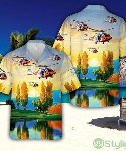 Netherlands Coast Guard (Bristow Helicopters) Agusta-Westland AW-189 Hawaiian Shirt New Style Hawaii Shirt Product Photo 1