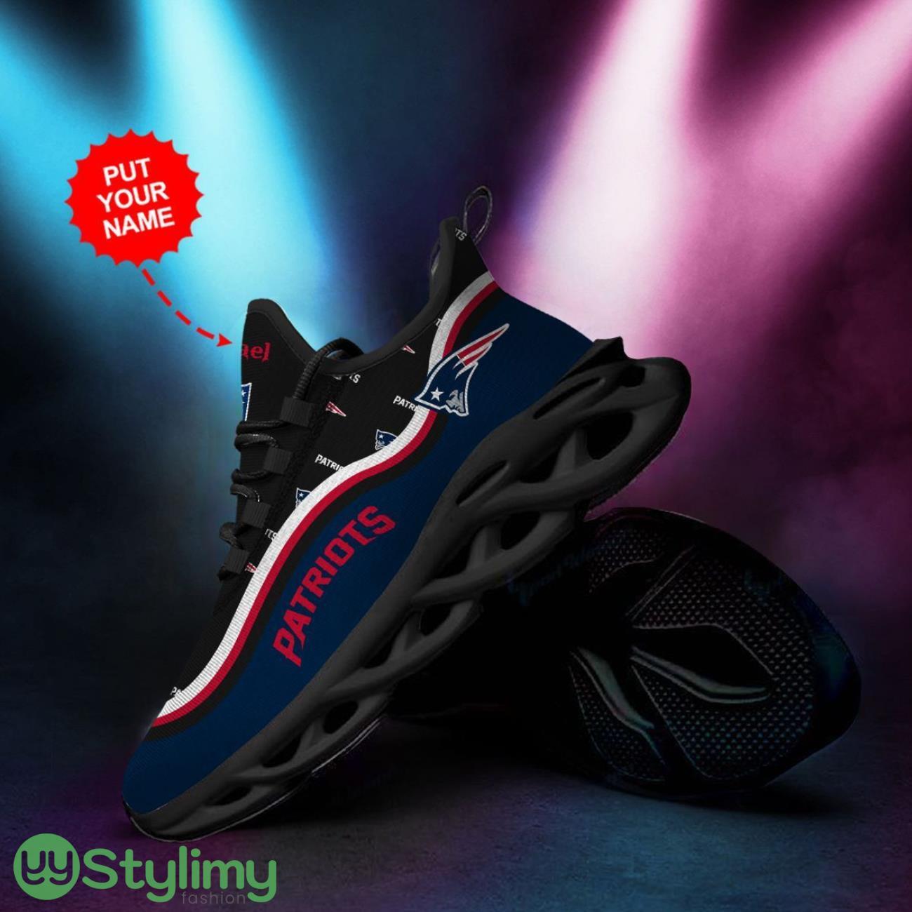 New England Patriots Custom Personalized Max Soul Sneakers Running Sports Custom Name Football Fans Sneakers 2 New England Patriots Custom Personalized Max Soul Sneakers Running Sports Custom Name Football Fans Sneakers Product Photo 2