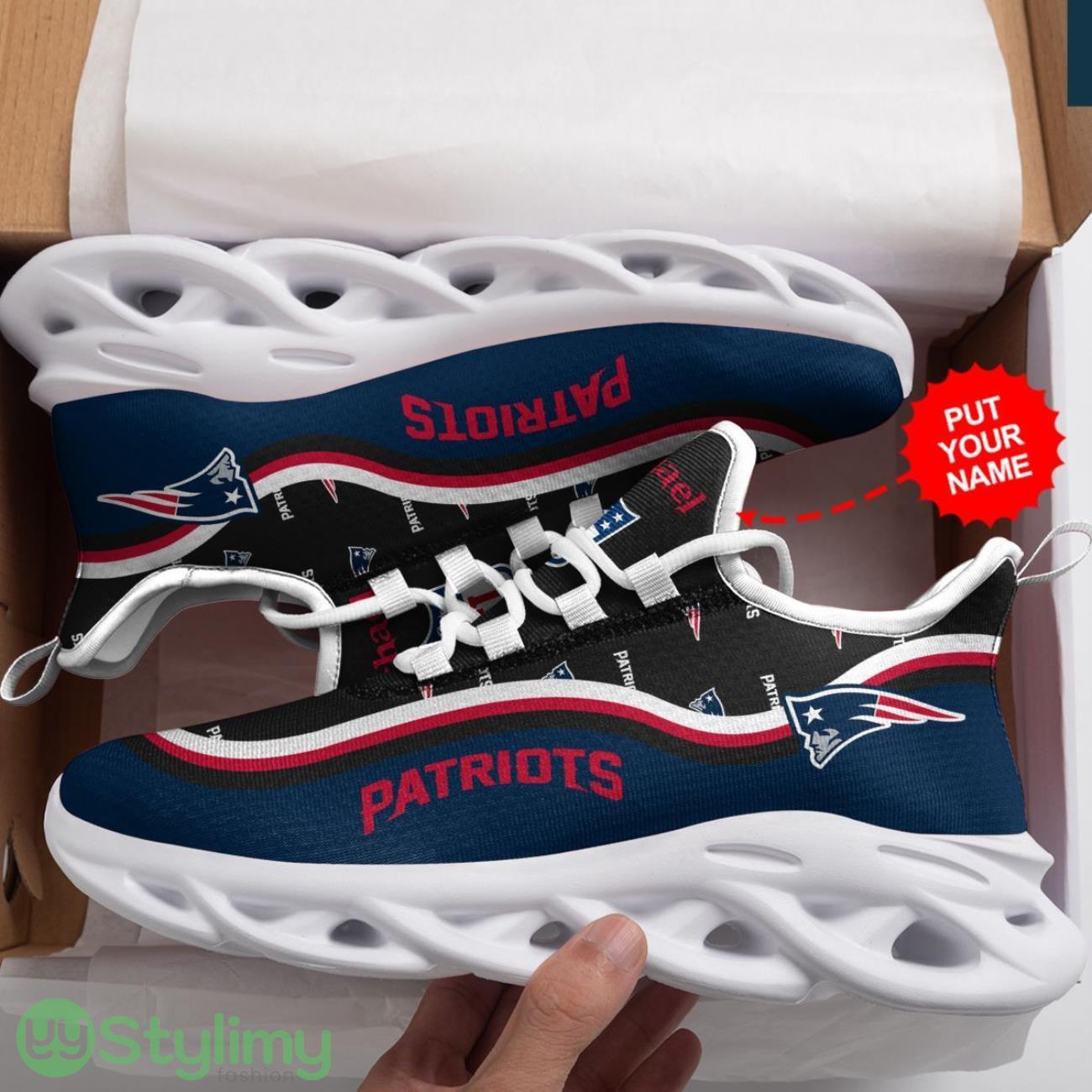 New England Patriots Custom Personalized Max Soul Sneakers Running Sports Custom Name Football Fans Sneakers 4 New England Patriots Custom Personalized Max Soul Sneakers Running Sports Custom Name Football Fans Sneakers Product Photo 4
