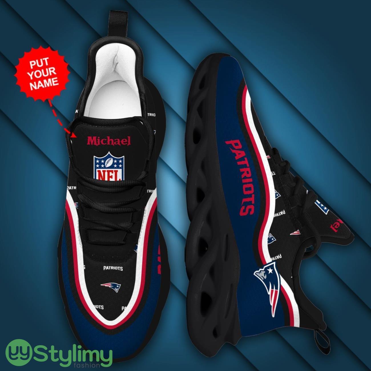 New England Patriots Custom Personalized Max Soul Sneakers Running Sports Custom Name Football Fans Sneakers 6 New England Patriots Custom Personalized Max Soul Sneakers Running Sports Custom Name Football Fans Sneakers Product Photo 6