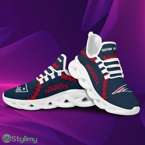 New England Patriots Logo Seam Pattern Custom Name 3D Max Soul Sneaker Shoes - New England Patriots Logo Seam Pattern Custom Name 3D Max Soul Sneaker Shoes_4