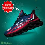 New England Patriots Logo Stripe Line Pattern Custom Name 3D Max Soul Sneaker Shoes - New England Patriots Logo Stripe Line Pattern Custom Name 3D Max Soul Sneaker Shoes_3