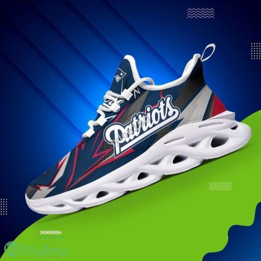 New England Patriots Max Soul Sneakers Iconography Men And Women Running Shoes - New England Patriots Max Soul Sneakers Sports Shoes_2