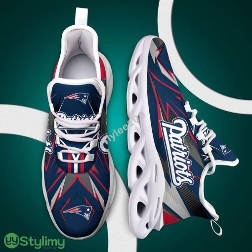 New England Patriots Max Soul Sneakers Iconography Men And Women Running Shoes - New England Patriots Max Soul Sneakers Sports Shoes_3