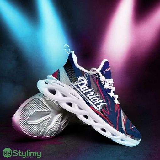 New England Patriots Max Soul Sneakers Iconography Men And Women Running Shoes - New England Patriots Max Soul Sneakers Sports Shoes_1