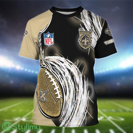 New Orleans Saints Personalized Name Sport 3D T-Shirt Product Photo 1