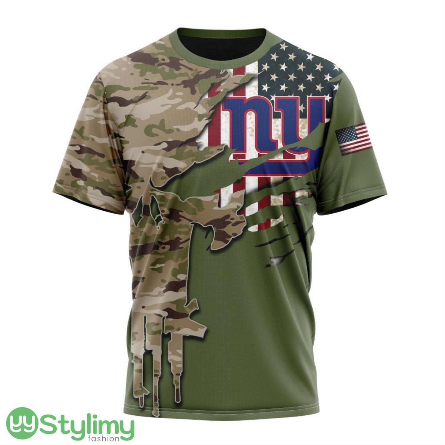 New York Giants Flag Andl Camo Design Custom Name And Number 3D T-Shirt 3 New York Giants Flag Andl Camo Design Custom Name And Number 3D T-Shirt Product Photo 1