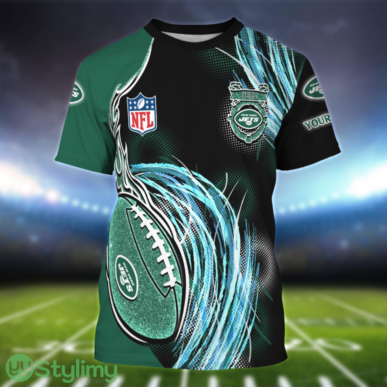 New York Jets Personalized Name Sport 3D T-Shirt 2 New York Jets Personalized Name Sport 3D T-Shirt Product Photo 1