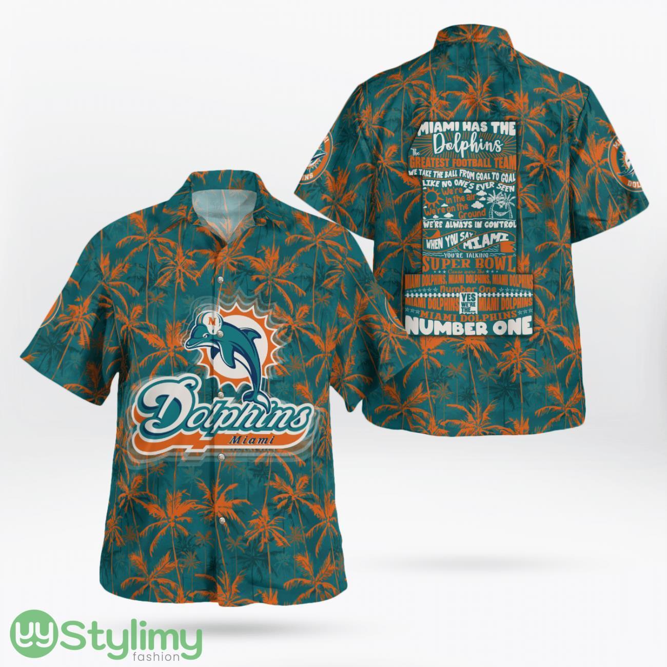 NFL Miami Dolphins Football Hawaiian Shirt 3D All Over Printed Hawaii Shirt Summer Gift 2 NFL Miami Dolphins Football Hawaiian Shirt 3D All Over Printed Hawaii Shirt Summer Gift Product Photo 1
