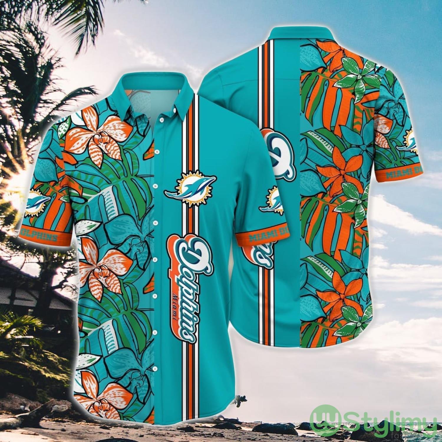 NFL Miami Dolphins Hawaii Shirt Flower Pattern Aloha Beach Shirt 2 NFL Miami Dolphins Hawaii Shirt Flower Pattern Aloha Beach Shirt Product Photo 1