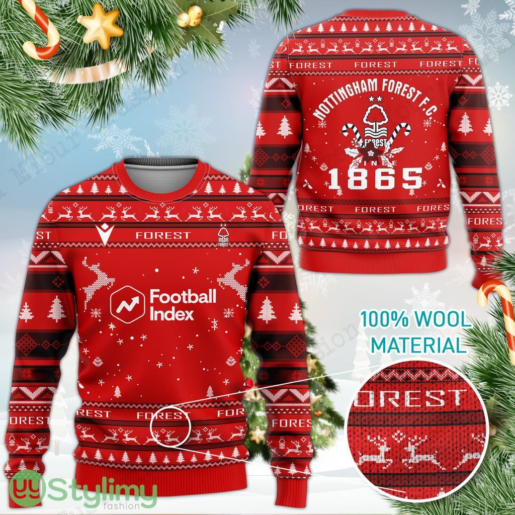Nottingham Forest FC 3D Ugly Christmas Sweater 3 Nottingham Forest FC 3D Ugly Christmas Sweater Product Photo 1