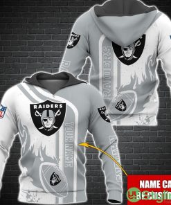 Oakland Raiders NFL Custom Name 3D Hoodie All Over Printed Product Photo 1