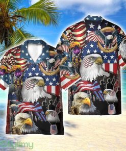 Patriotic Eagle 4th July Idependence Day 3D Hawaiian Shirt All Over Printed Product Photo 1
