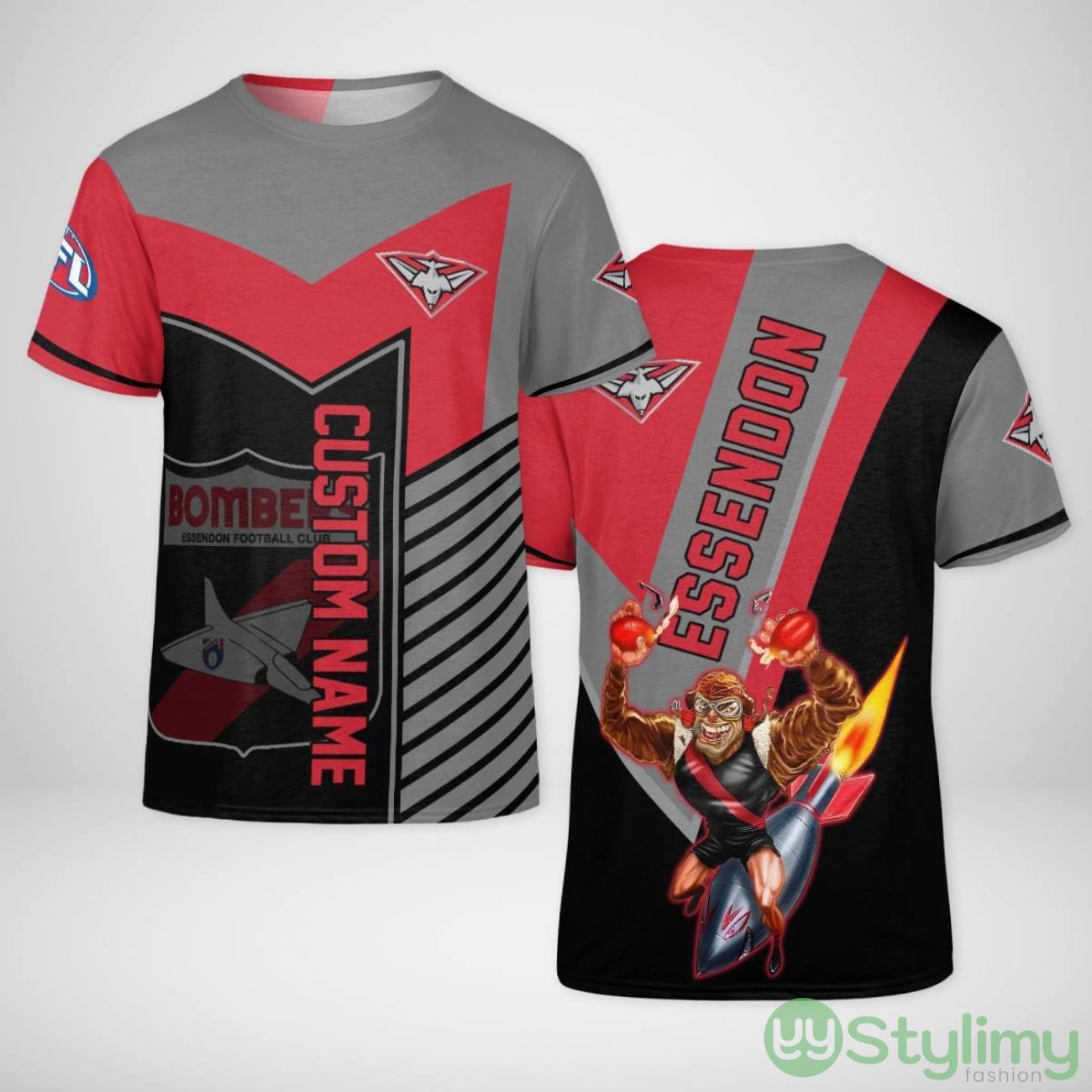 Personalized Afl Essendon AOP T-Shirt Unisex For Men And Women 2 Personalized Afl Essendon AOP T-Shirt Unisex For Men And Women Product Photo 1