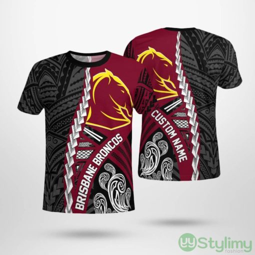 Personalized Brisbane Broncos Tribal AOP T-Shirt Unisex For Men And Women Product Photo 1