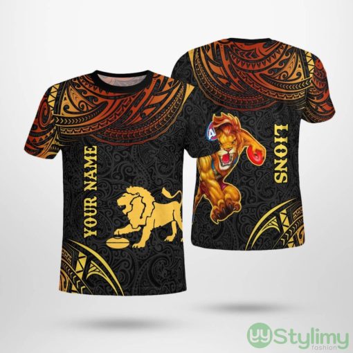 Personalized Brisbane Lions Polynesian Tribal AOP T-Shirt Unisex For Men And Women Product Photo 1