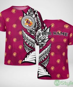 Personalized Brisbane Lions Tribal Smoke AOP T-Shirt Unisex For Men And Women Product Photo 1