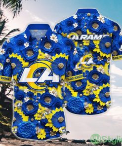 Personalized NFL Los Angeles Rams Hawaiian Shirt Summer Vacation Aloha Shirt Product Photo 1