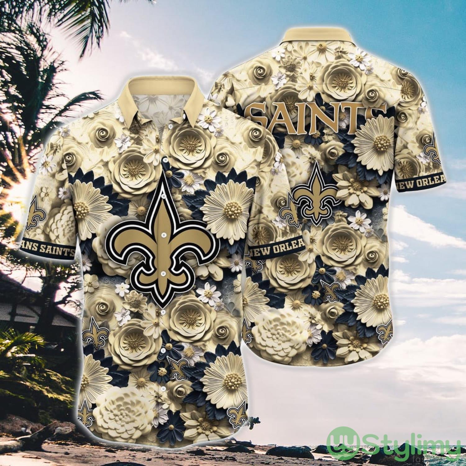 Personalized NFL New Orleans Saints Hawaiian Shirt Summer Vacation Aloha Shirt 2 Personalized NFL New Orleans Saints Hawaiian Shirt Summer Vacation Aloha Shirt Product Photo 1