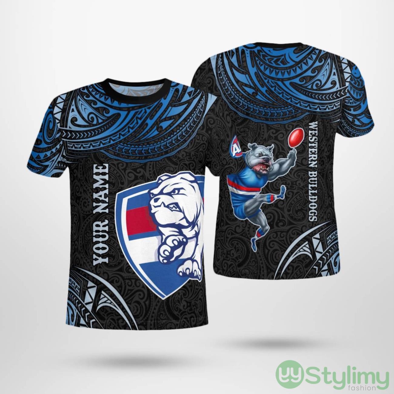 Personalized Western Bulldogs Polynesian Tribal AOP T-Shirt Unisex For Men And Women 2 Personalized Western Bulldogs Polynesian Tribal AOP T-Shirt Unisex For Men And Women Product Photo 1