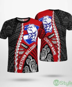 Personalized Western Bulldogs Tribal AOP T-Shirt Unisex For Men And Women Product Photo 1