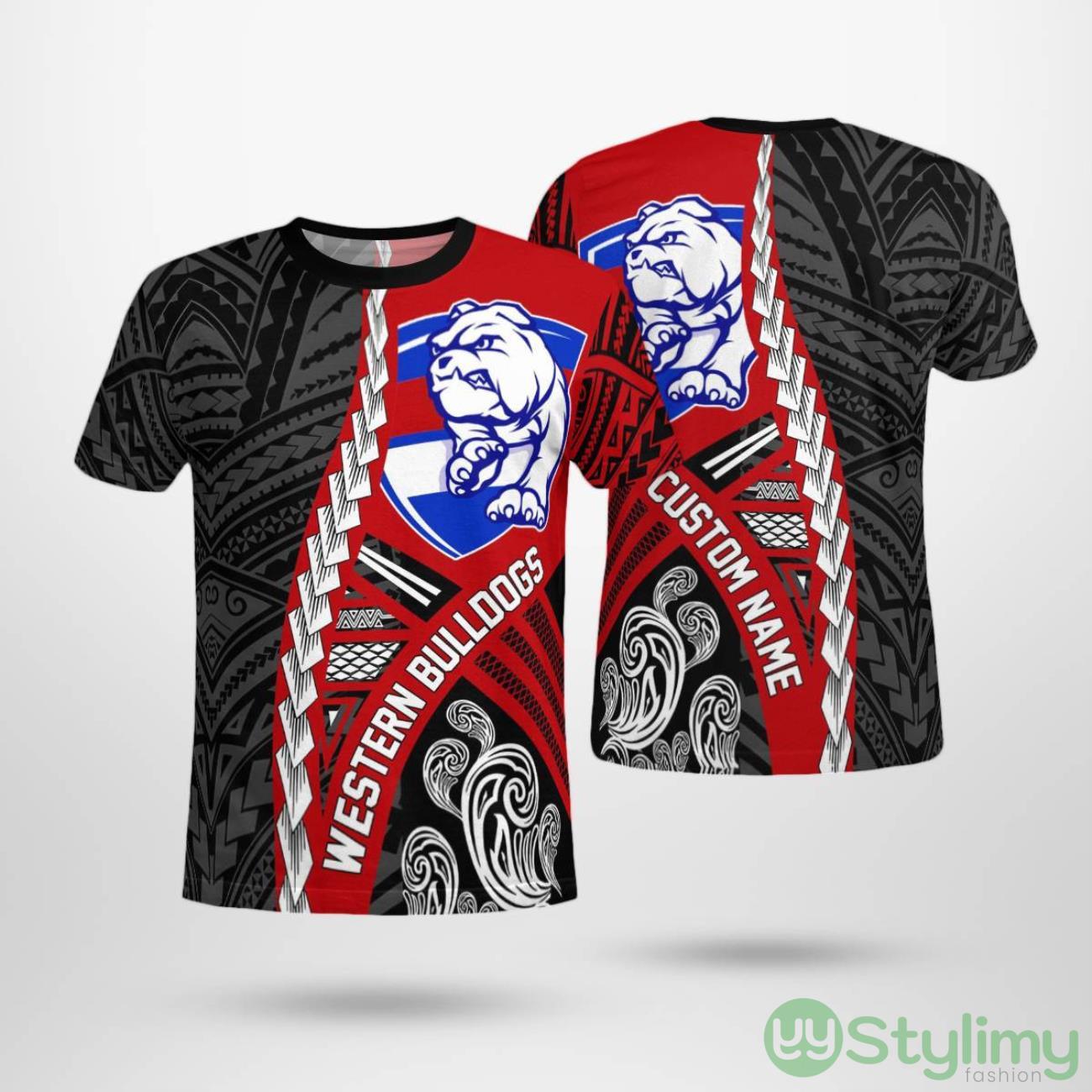 Personalized Western Bulldogs Tribal AOP T-Shirt Unisex For Men And Women 2 Personalized Western Bulldogs Tribal AOP T-Shirt Unisex For Men And Women Product Photo 1