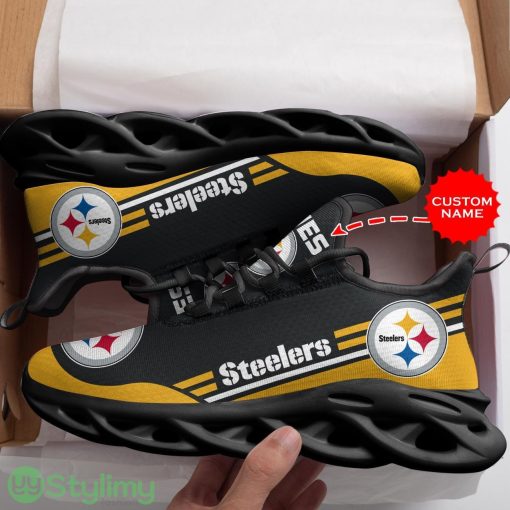 Pittsburgh Steelers Custom Name Personalized Max Soul Sneakers Running Sports Shoes For Men Women Product Photo 3