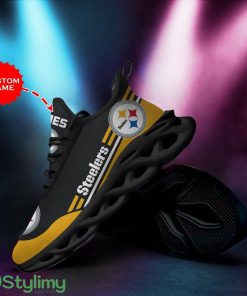 Pittsburgh Steelers Custom Name Personalized Max Soul Sneakers Running Sports Shoes For Men Women Product Photo 1
