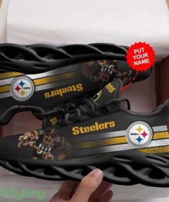 Pittsburgh Steelers Mascot Custom Personalized Name Max Soul Sneakers Running Sports Shoes Product Photo 3