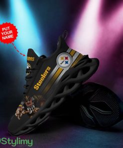 Pittsburgh Steelers Mascot Custom Personalized Name Max Soul Sneakers Running Sports Shoes Product Photo 1
