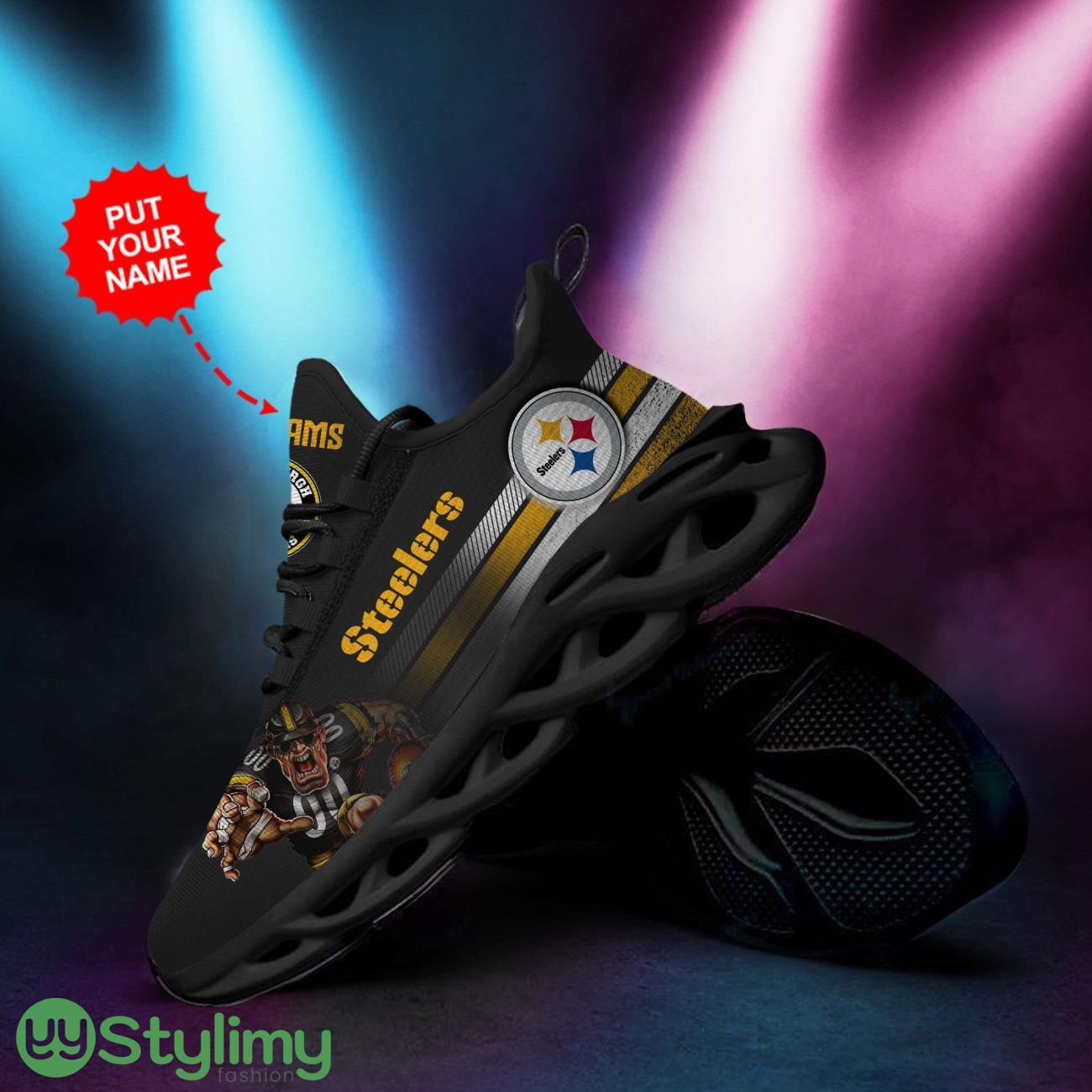 Pittsburgh Steelers Mascot Custom Personalized Name Max Soul Sneakers Running Sports Shoes 6 Pittsburgh Steelers Mascot Custom Personalized Name Max Soul Sneakers Running Sports Shoes Product Photo 1